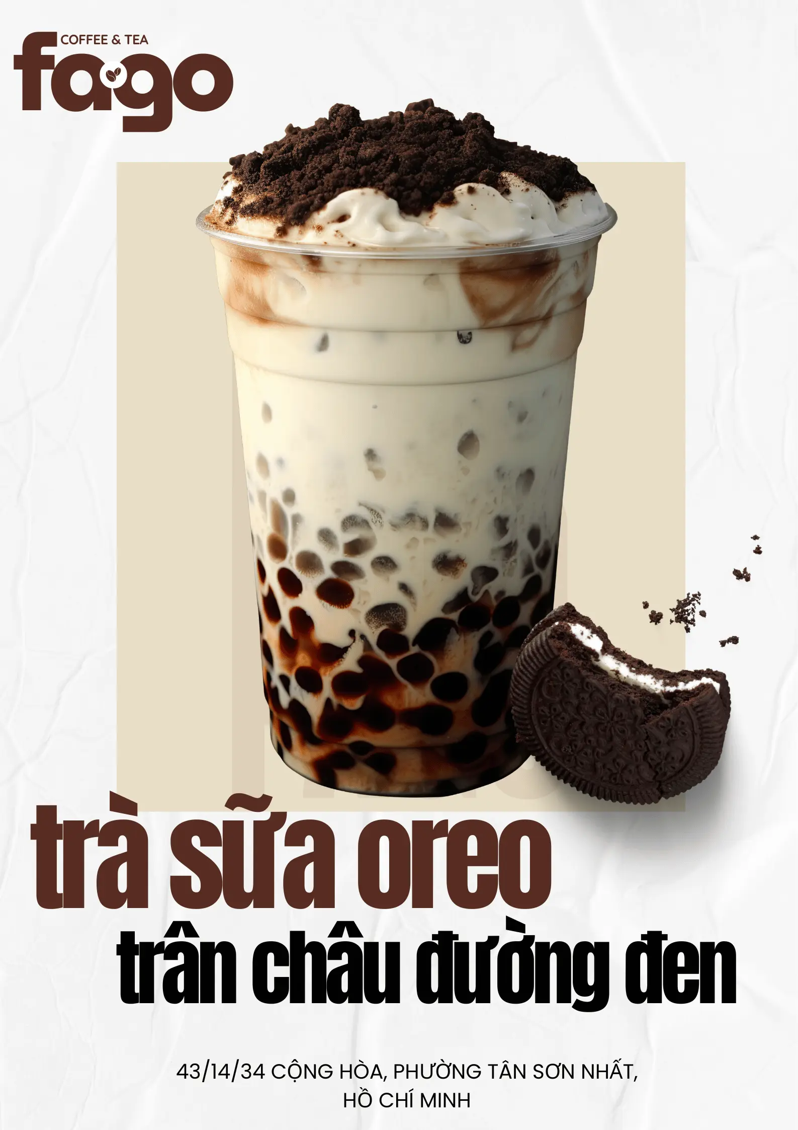 Trà sữa OREO trân châu đường đen